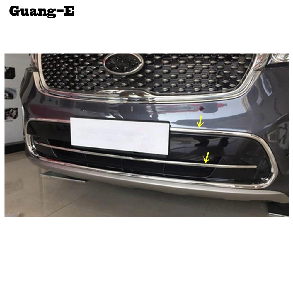 

For Kia Sorento L 2015 2016 2017 car body ABS chrome License plate trim front racing Grid Grill Grille hoods panel frame