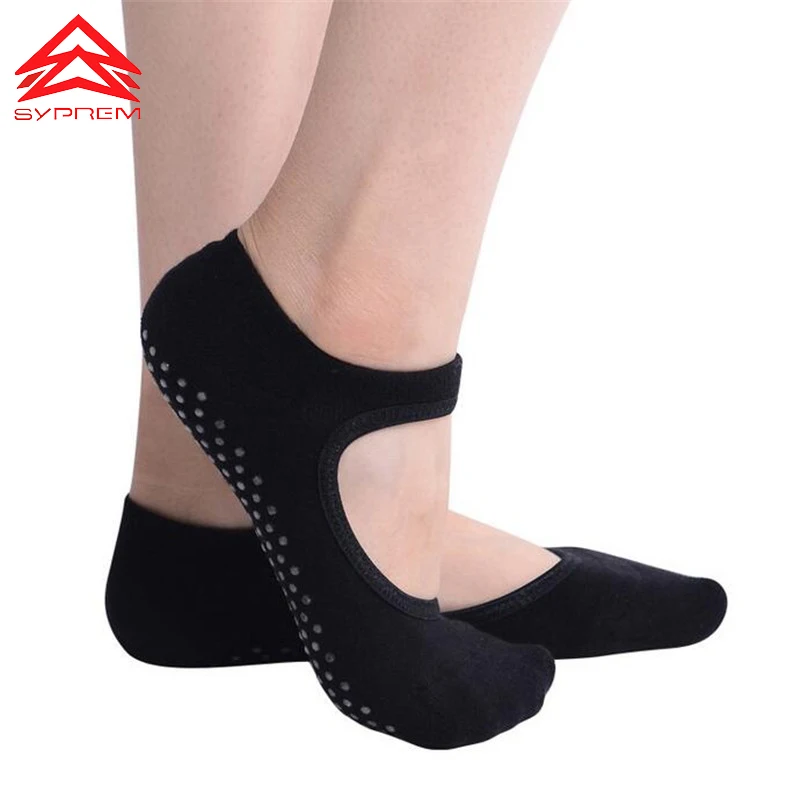 Image High Quality Ladies Socks Gym Yoga Socks For Women Antibacterial Backless Floor Sock Femme Granular Wear resisting Mujer,WY0122