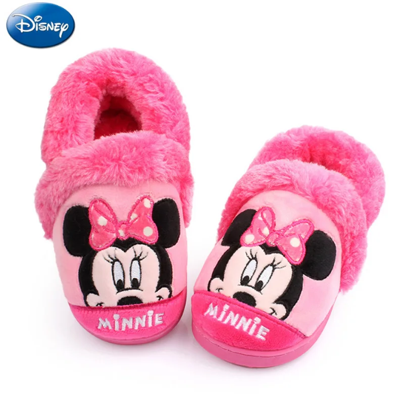 Disney/Детские домашние тапочки для девочек с Минни Маус И Микки обувь мальчиков