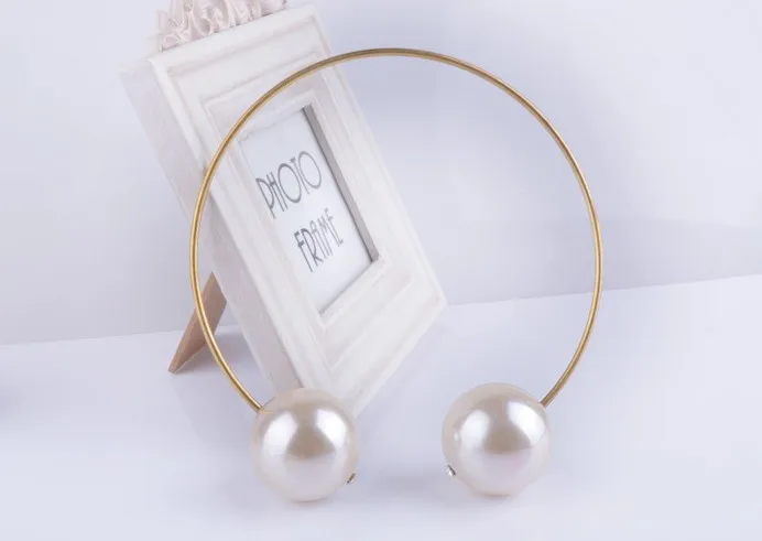 Жемчужное ожерелье женские ожерелья в виде воротников Золотое кольцо большой жемчуг вечерние ювелирные изделия горячая Распродажа короткий индивидуальный дизайн женские свадебные