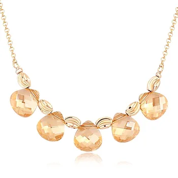 

Luxury Elegant Crystal from Swarovski Necklaces For Women Party Wedding Gold Color Statement Necklace Accessories High quality