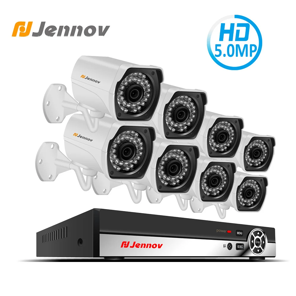 

Jennov 5MP H.265 CCTV Video Surveillance System IP Camera Set Security Camera System 5.0MP Night Vision Security Camera System