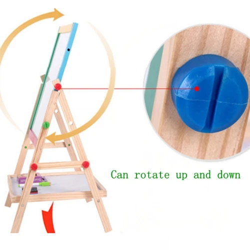 children wood sketchpad work the blackboard magnetic double wooden panel Graffiti drawing board toys learning education toy