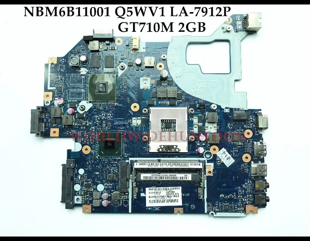 Высококачественная материнская плата Q5WV1 для ноутбука ACER Aspire Φ NBM6B11001 HM77 SLJ8C GT710M 2