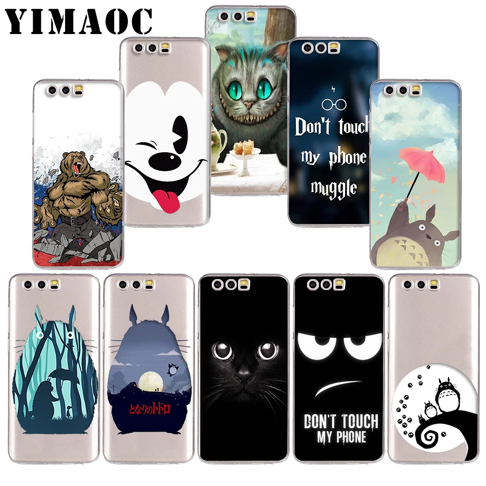 

YIMAOC 94z Cat Totoro cute lovely Soft TPU Case for Huawei Honor 10 9 lite 7A Pro 7C 7X 8X Nove 3 3i
