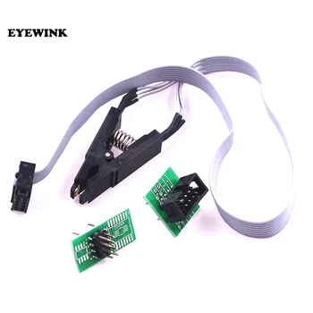 

10Pcs SOIC8 SOP8 Flash Chip IC Test Clips Socket Adpter BIOS/24/25/93 Programmer+2 adapters