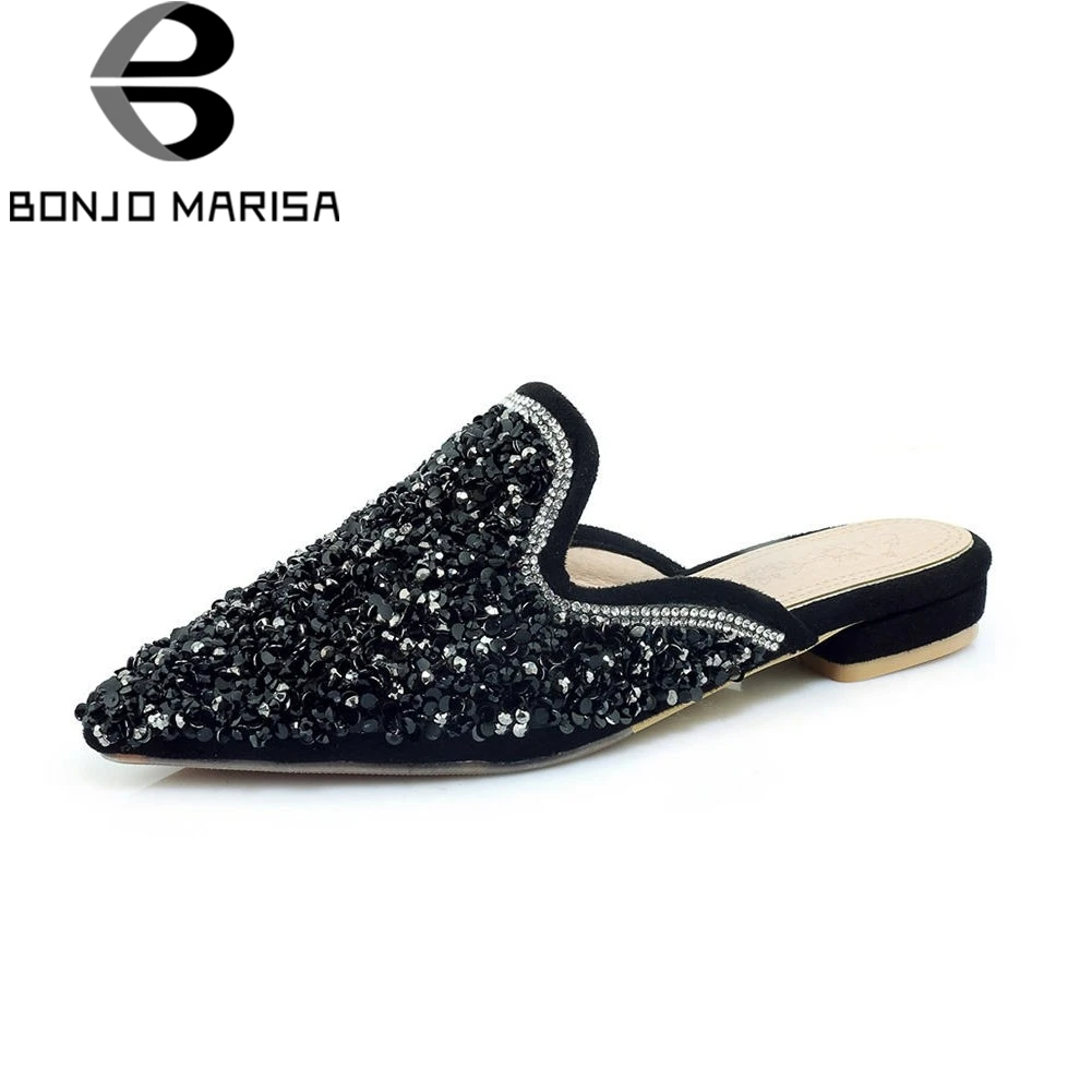 

BONJOMARISA 2018 New Fashion Big Size 32-43 Best Quality Women Shoes Woman Summer Slippers