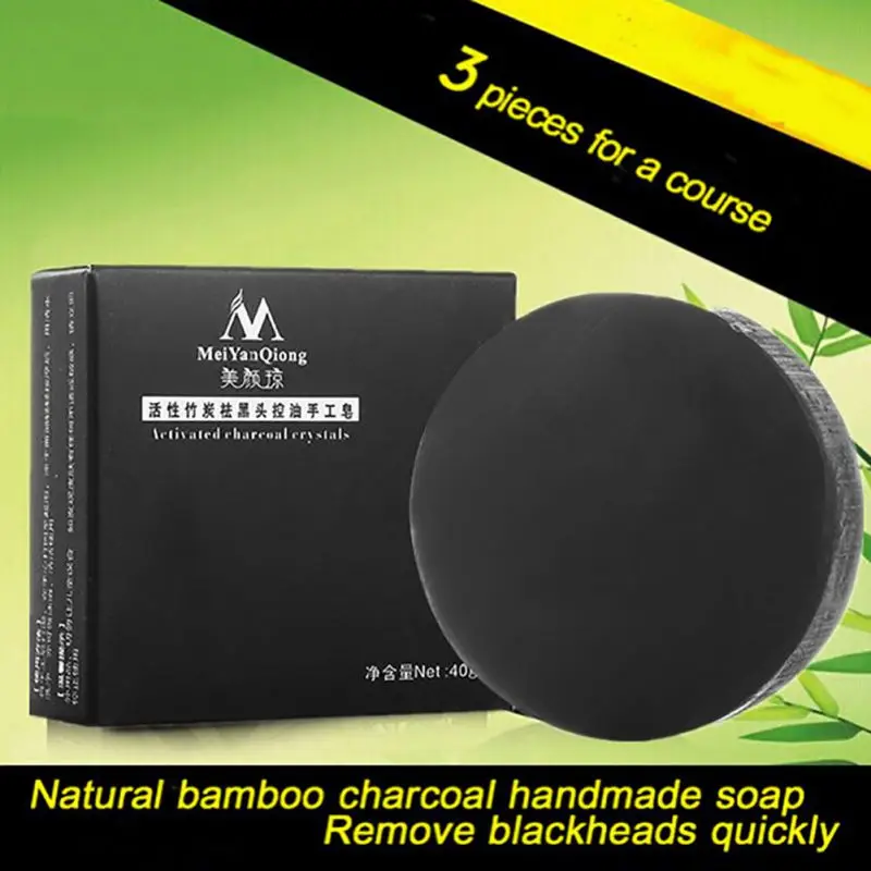 Handmade Soap Bamboo Charcoal Skin Care Treatment Natural Skin