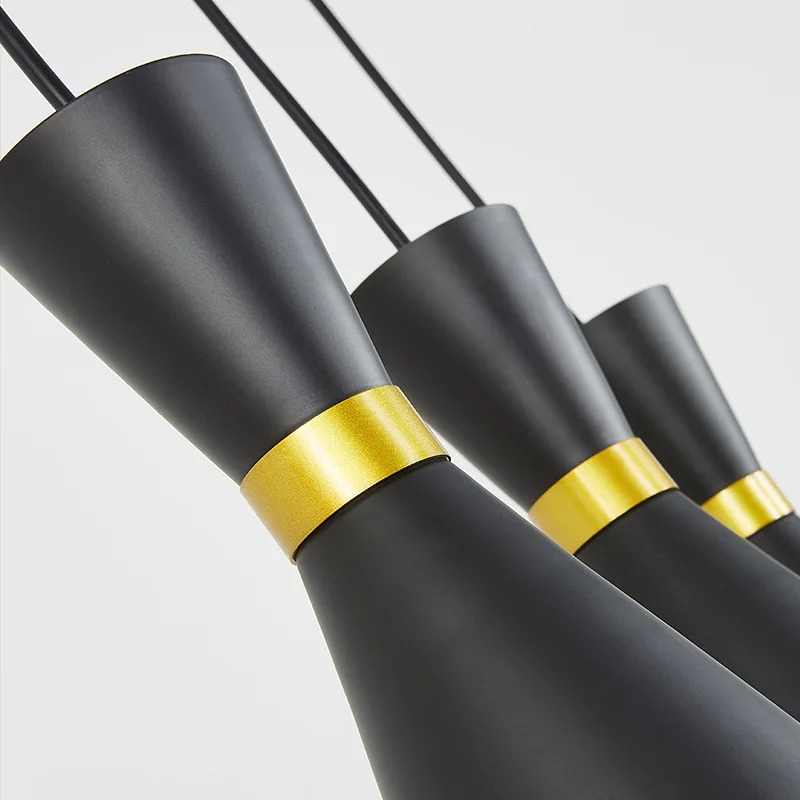 Minimalist Drop Pendant Light Black Aluminum Suspension Pendant Lamp Post Modern Pendant Light Restaurant Dining Nordic Pendant Lights for Home (9)