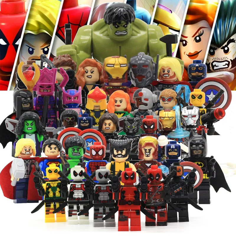 Avenger Super Hero Compatible with LegoINGly Marvel Building Blocks Batman Spiderman Civil War X Men Hulk