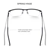 Gafas MERRYS, diseño para hombre, montura de gafas de titanio, gafas graduadas para miopía ojo cuadrado ultraligeras, armazón medio óptico para hombre S2014 ► Foto 3/6