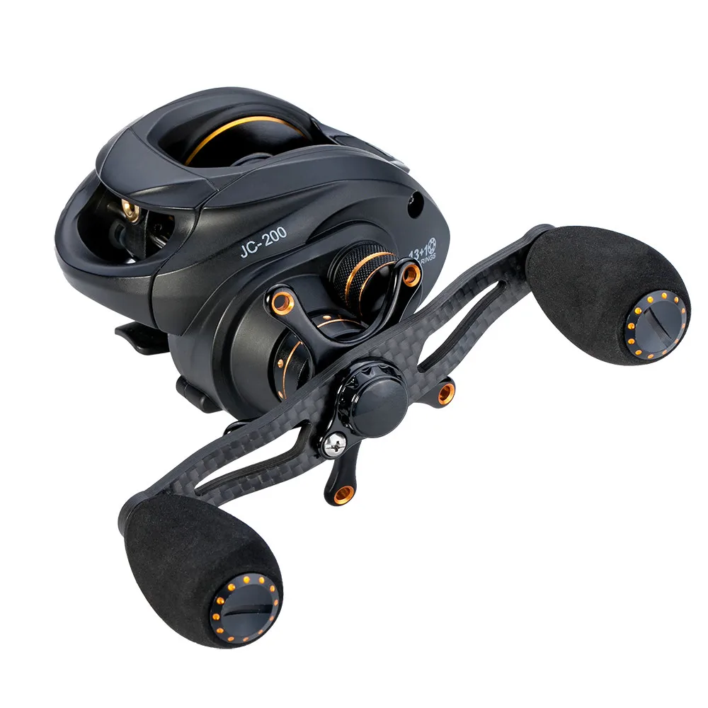 

Fishing Reel 13+1 Bearings 2 Control Systems Right Left Hand Bait Casting Reel Centrifugal & Magnetic Fresh Water Anti-backlash