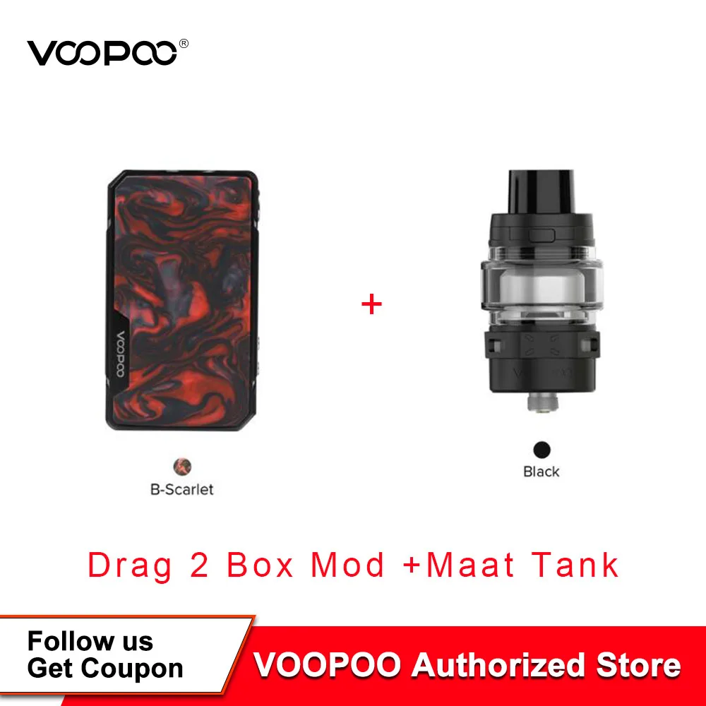 VOOPOO 2 коробки мод 177 Вт контроль температуры смола коробка электронная сигарета