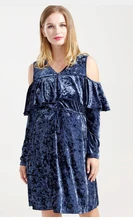 KI1 KI34 2017 Casual Maternity Dresses Pregnancy Dress for Pregnant Women Loose Knee length Ropa Premama