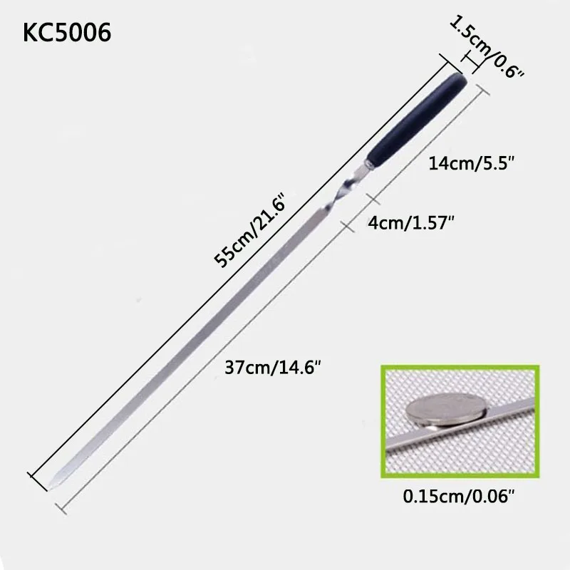 21,6 ''55 см деревянные шампуры для барбекю, деревянные шампуры для барбекю, плоская вилка для барбекю, длинные палочки для барбекю, игла для гриля, деревянные шашлыки