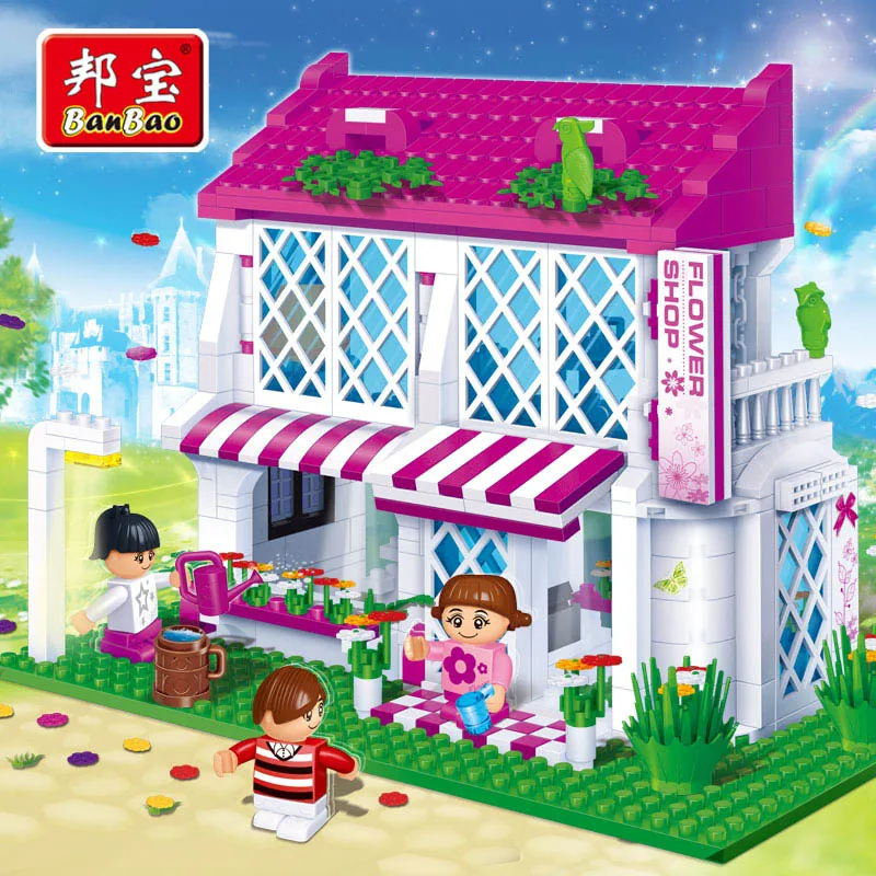 BanBao girl gift block model building blocks children city