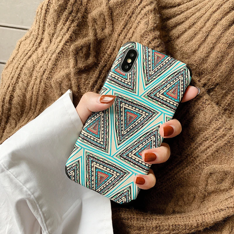 Чехол для Телефона iPhone X Xs Max XR 6 6s 7 8 Plus защитный чехол в этническом национальном