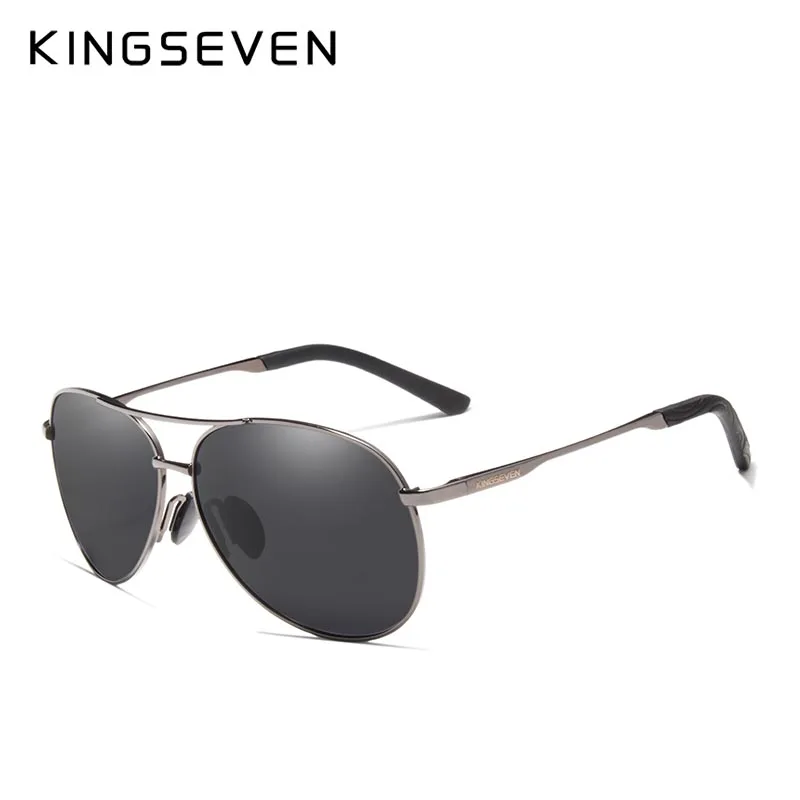 KINGSEVEN, брендовые Новые солнцезащитные очки, мужские очки, для вождения, светоотражающее покрытие, линзы, очки, аксессуары, солнцезащитные очки Oculos - Цвет линз: Gun Gray