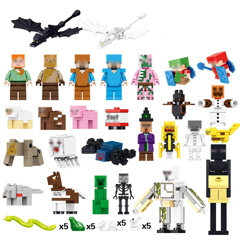 1007pcs-My-World-Water-Castle-Mini-Dragons-Action-Figures-Building-Blocks-Compatible-Legoed-Minecrafted-City-Toys (4)