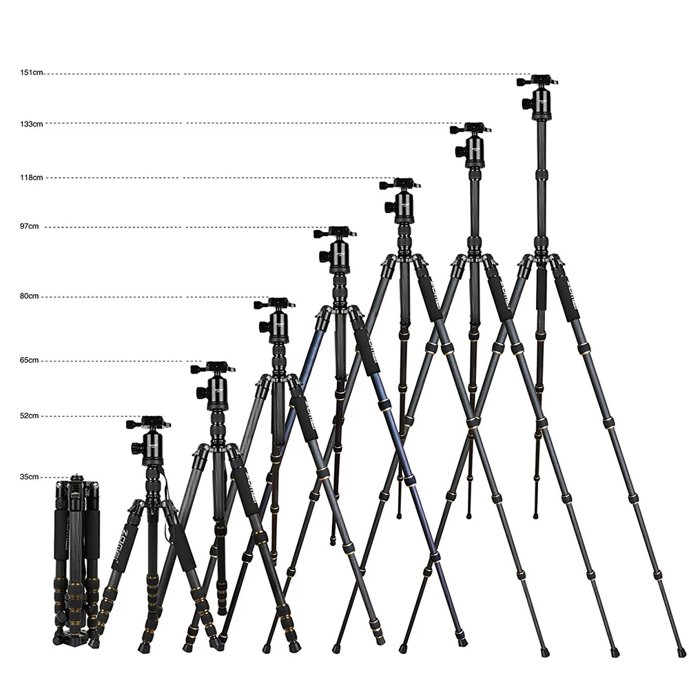  ZOMEI Z699C/Z669C Professional Tripod Monopod Portable Travel Camera Stand with Ball Head Carry Bag