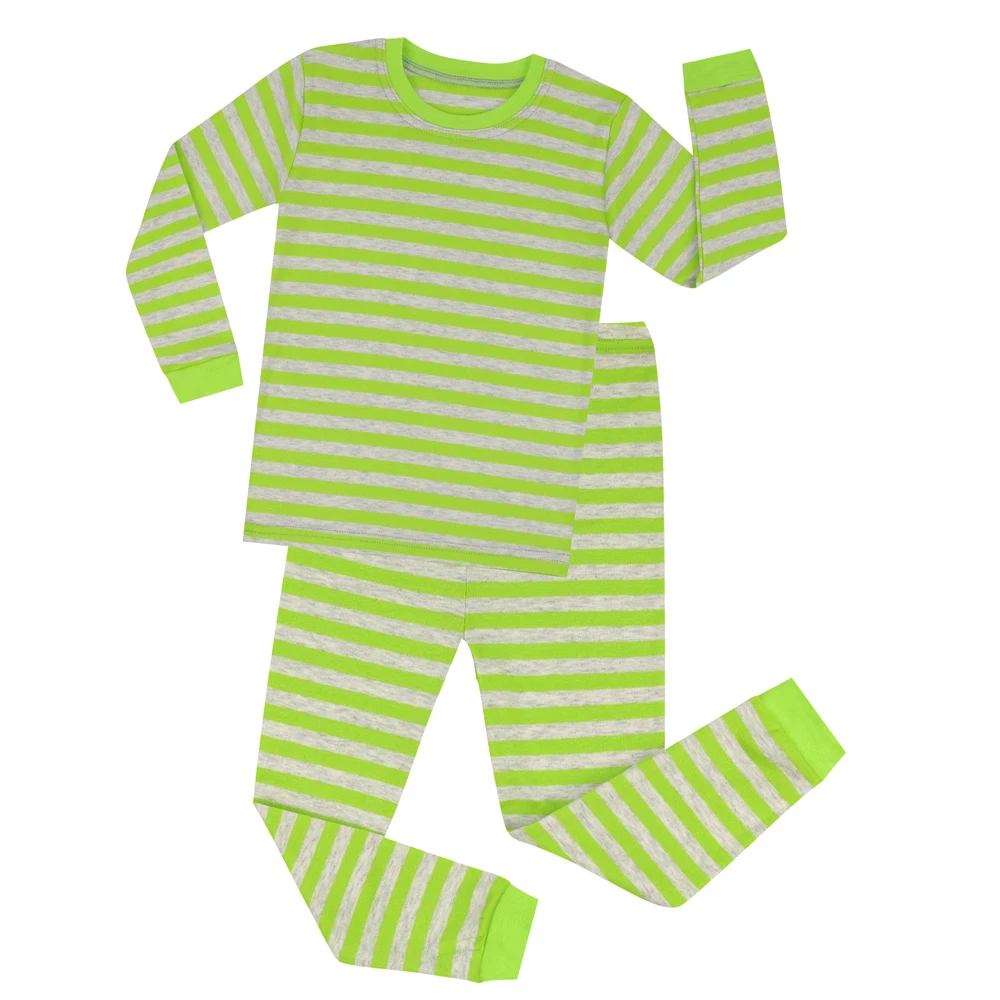 

TINOLULING kids green gray stripes pajamas children red white striped sleepwear chirstmas pyjamas boys girls pijamas for 1-8T