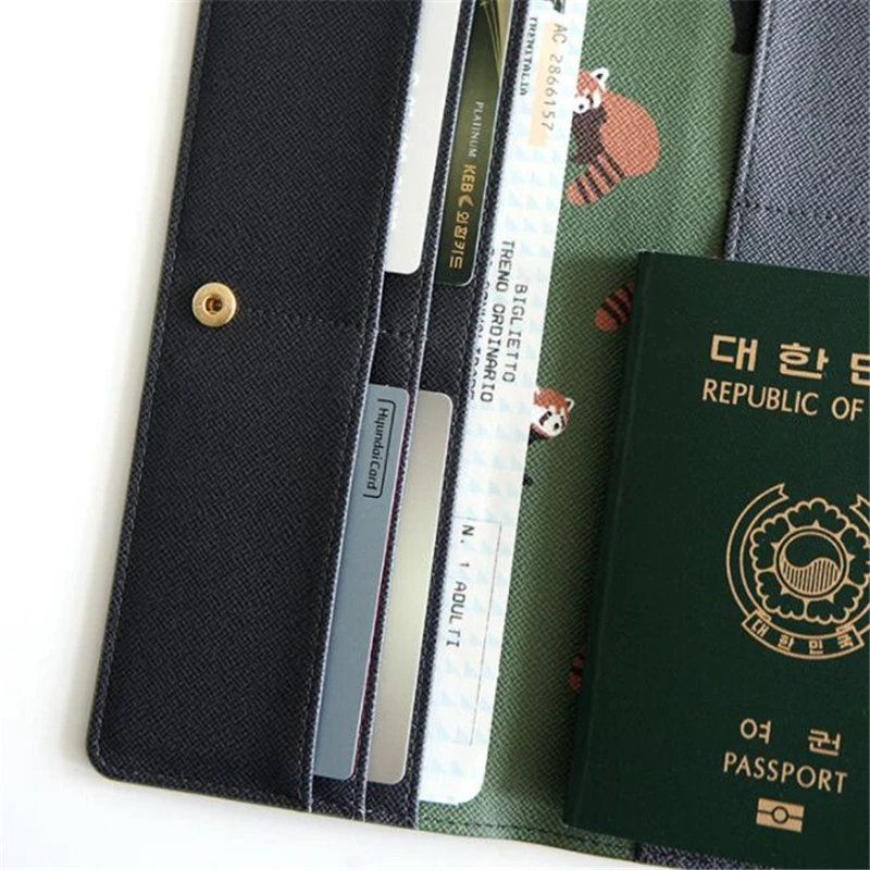 Женский чехол из искусственной кожи для паспорта и путешествий, кошелек для карт, кошелек для монет, держатель для ID карт, чехол для документов и паспорта