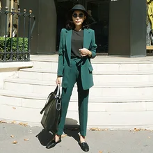 Women’s Pants Suit Office Ladies Formal OL Pants Work Wear 2Pcs Sets Female Formal Work Wear Sets Jacket+Pants