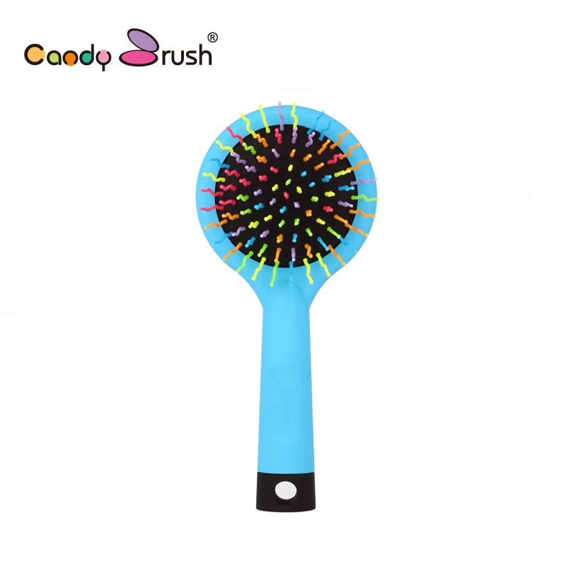 

Magic Hairbrush With Mirror Rainbow Volume Styling Tools Handle Rainbow Deatngling Hairbrush Comb for styling