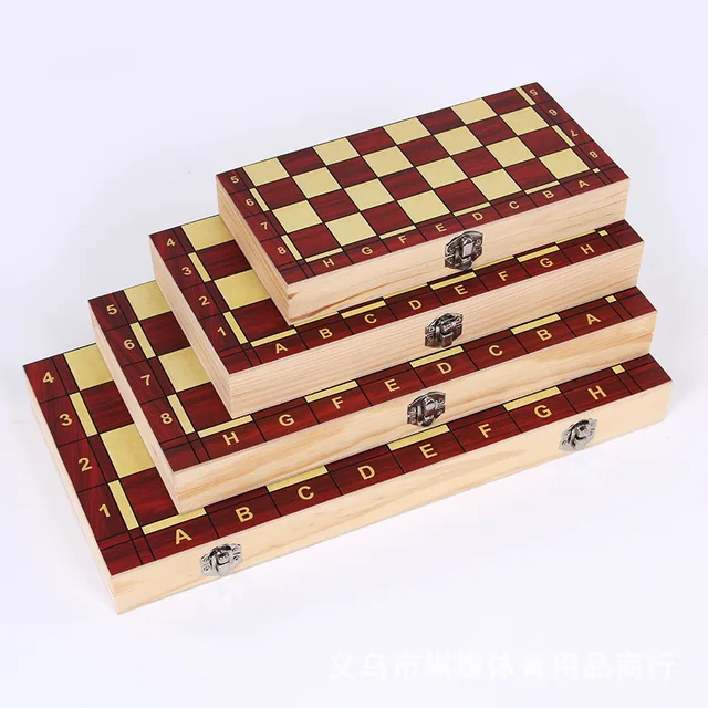 4 size international chess chess wooden folding magnetic wood boxed boxed color