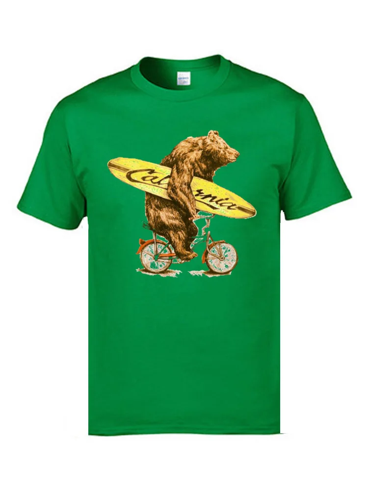 California 9149 Round Neck T-Shirt Summer/Autumn Tops T Shirt Short Sleeve Family 100% Cotton Unique Top T-shirts 3D Printed Men California 9149 green