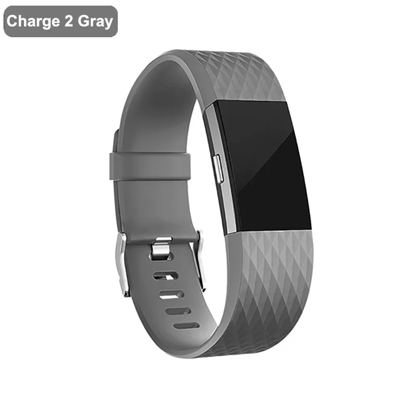 Для браслета FitBit Charge 2 TPE ремешок для FitBit charge 2 TPE сменный Браслет для Fit bit Charge 2 для наручных ремней аксессуары - Цвет: Charge 2 Gray