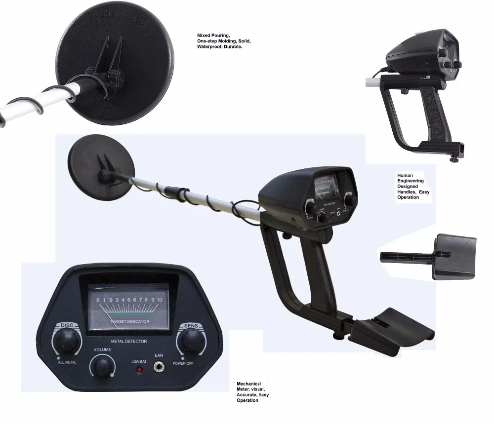 Мелководный металлодетектор MD4030 Охотник с поисковой катушкой водонепроницаемый подземный