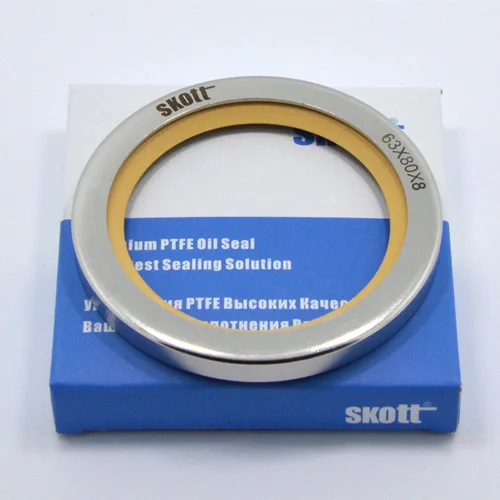 63*80*8 mm Single Lip PTFE Oil Seals with SS304 Housing For Oil Free