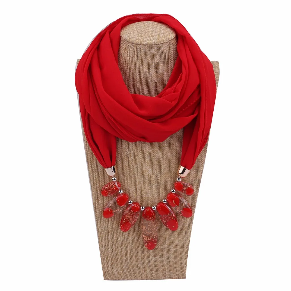 Дизайн, шарф, ожерелье для женщин, модное 11 цветов, массивное ожерелье, шарф для женщин, мусульманский платок, Женские Ювелирные изделия