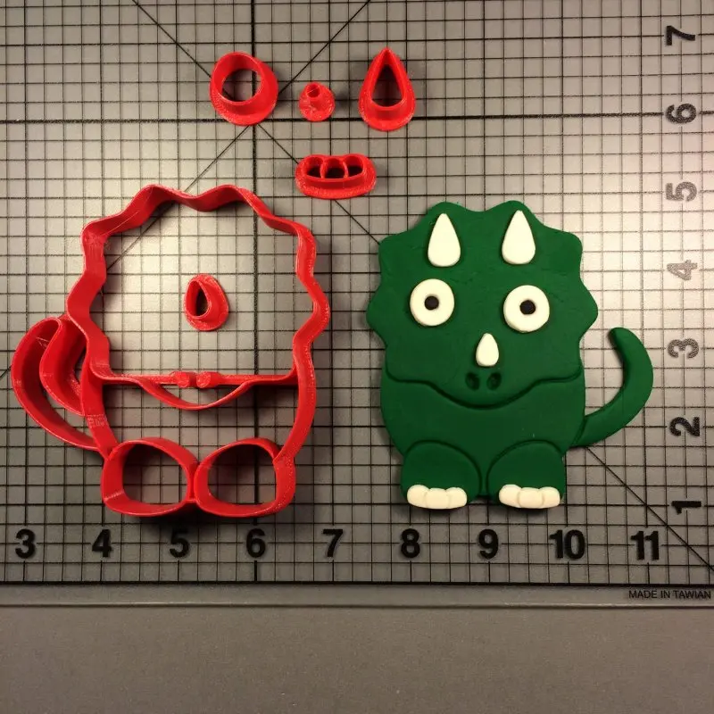 

Custom Made 3D Printed Animal Dinosaurs Fondant Cake Decorating Cookie Cutter Set
