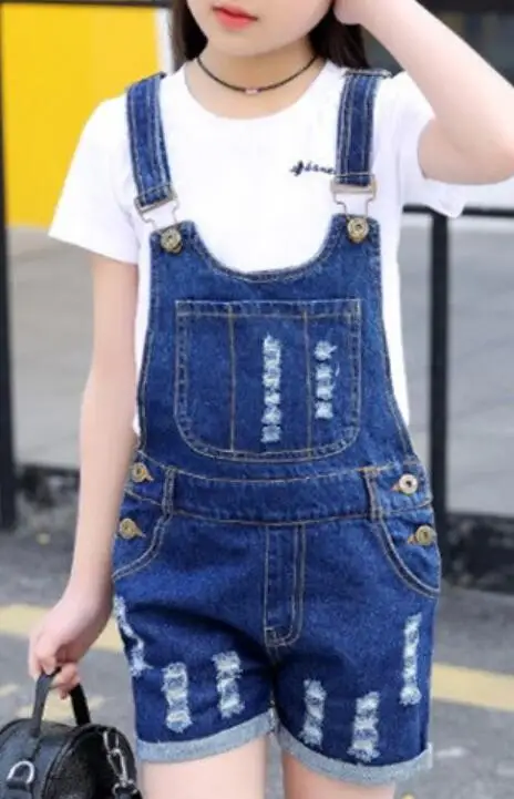 only jumpsuit 4, 6, 8, 10, 12, 14 лет летняя одежда для девочек Джинсовые комбинезоны комбинезон для девочек школьные комбинезоны Детский комбинезон комплекты одежда шорты; Новинка - Цвет: only jumpsuit