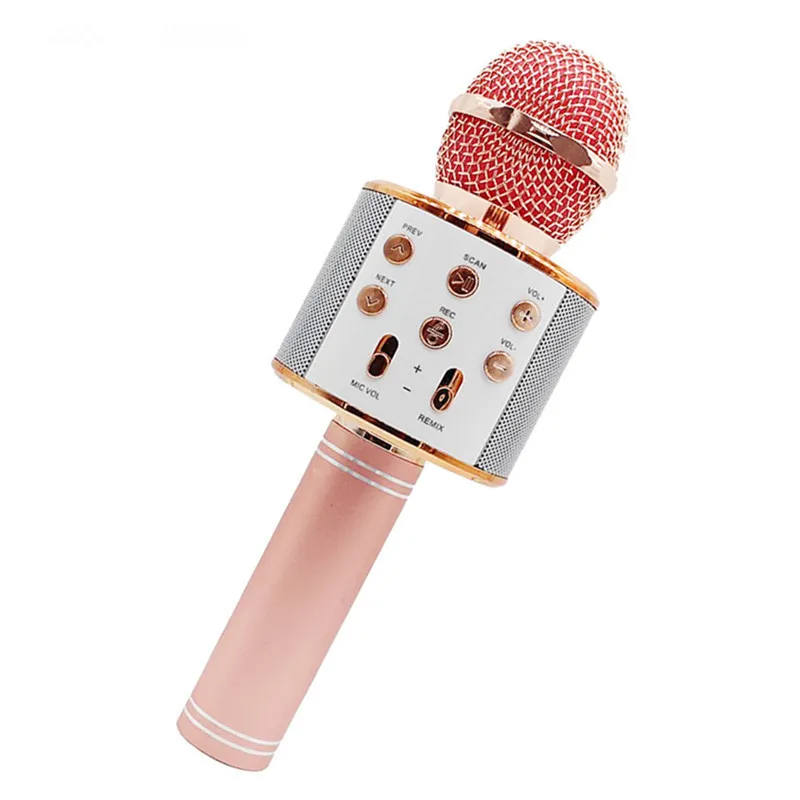 

WS858 Bluetooth Wireless Microphone Karaoke Microphone Condenser Magic Microphone KTV Singing Speaker Player Mic for Phone PC