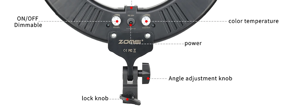 ZOMEI 14 дюймов Диммируемый светодиодный светильник-кольцо держатель для телефона камера фото видео светильник ing комплект для макияжа смартфон Youtube видеосъемка
