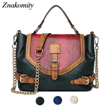 

Znakomity Luxury Handbags Women Bags Designer Tote Snake Pattern Leather Ladies Shoulder Bag Fashion Bucket Handbag Chain Female