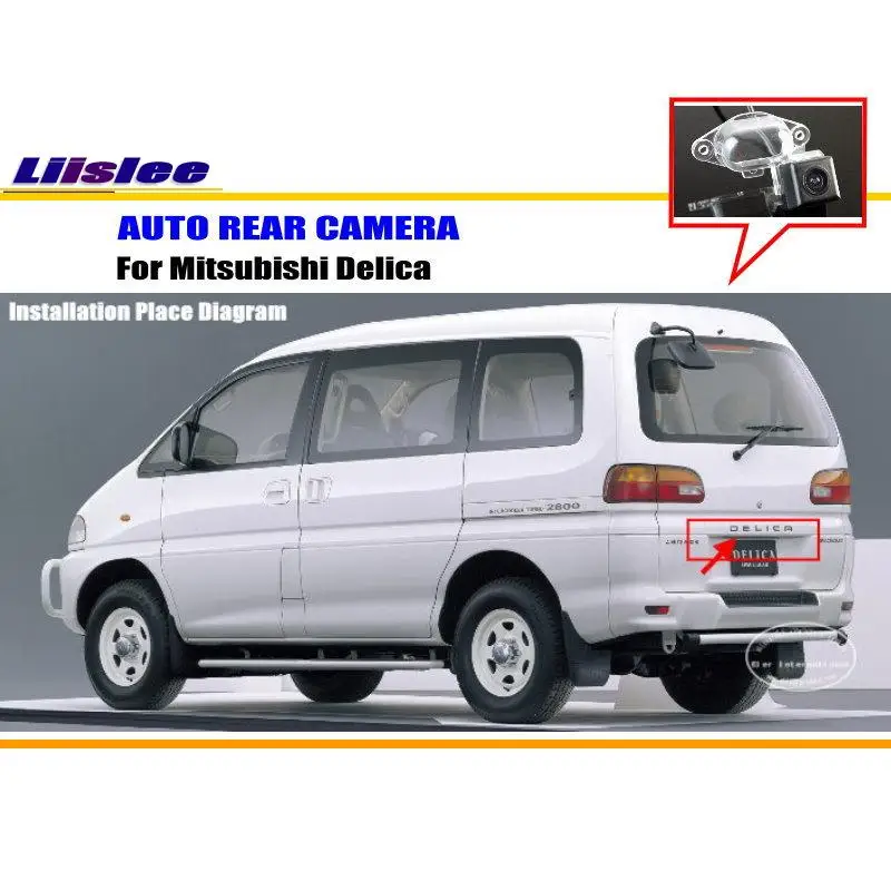 Для Mitsubishi Delica-камера заднего вида/парковочная камера/HD CCD RCA NTST PAL/светильник номерного знака