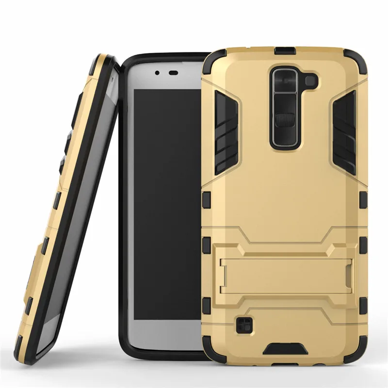 

1.Shockproof Case For LG K7 Back Cover Case Soft Silicon+Slim Plastic 2in1 Kickstand Dual Hybrid Heavy Duty Armor Case For LG K7