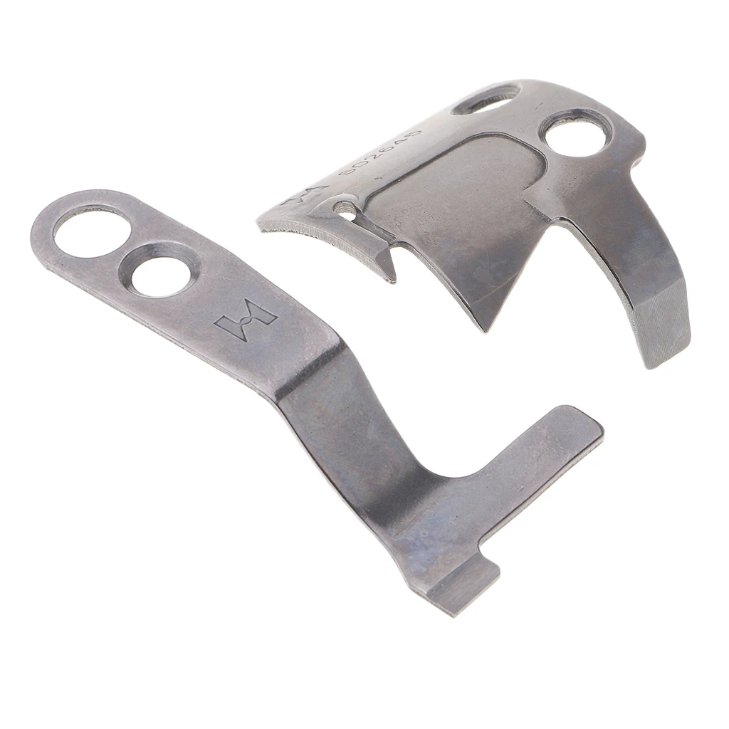 

2 Pieces Fixed & Movable Knife S02637-001 S02645-001 for Industrial Sewing Machines