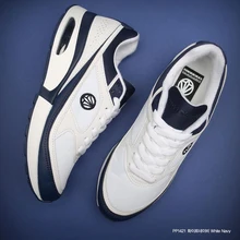 PP1421 Премиум Paperplanes Air cap кожаные кроссовки на шнуровке кроссовки белые темно-синие кроссовки