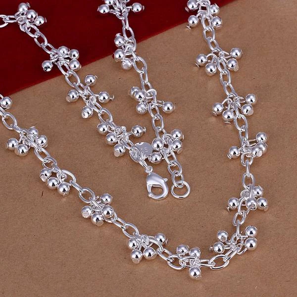 

Necklace Silver Plated Necklace Silver Fashion Jewelry Necklace Hot Sale Jewelry Wholesale Free Shipping manz LN156