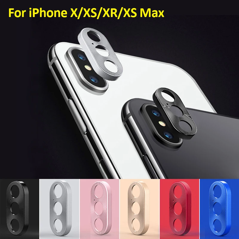 

Metal Camera Lens Protector For iPhone XS XS Max Anti-scratch Camera Protective Cover For iPhone X XR XS Max 360 Full Protection