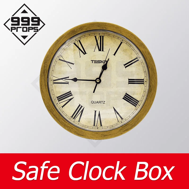 

999PROPS Safe Clock box real life Escape room hide clues in unexpected box chamber supplier game item secret box