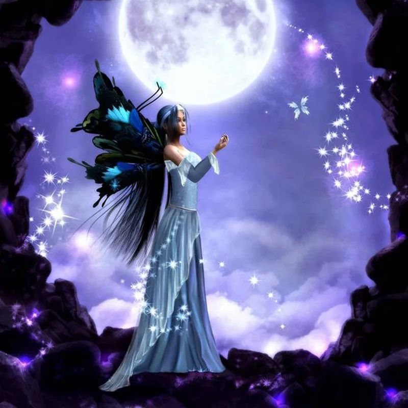 5D DIY Diamond Painting fairy butterfly ghost Diamond Mosaic Cross Stitch Diamond Embroidery picture Home Decor Christmas Gift