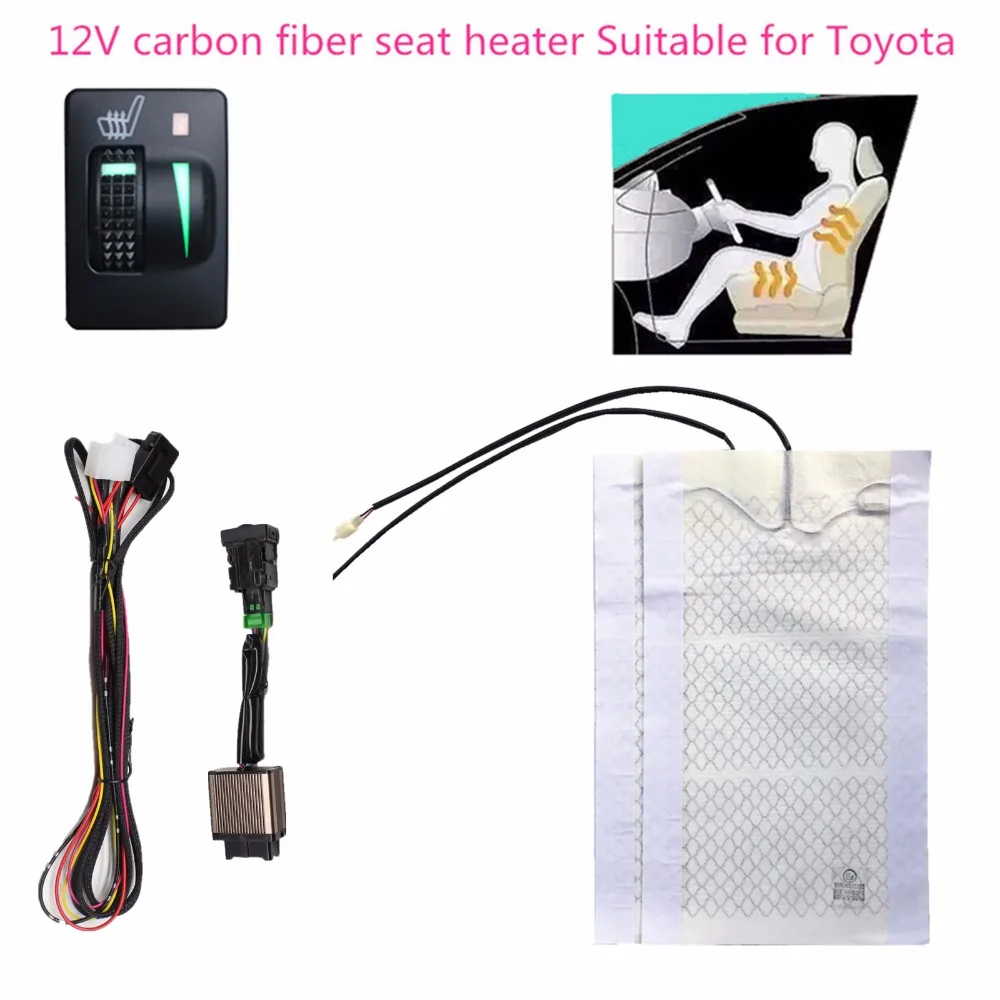 

upgrade 2 seats heated seat,seat heater fit Toyota Prado,Corolla,RAV4,Reiz,Yaris,Camry,Crown EZ,Vios,Venza,Alphard,Scion heater