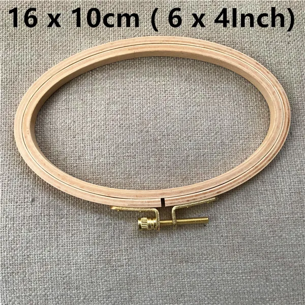 

16*10cm Wood Oval Embroidery Hoop Wooden Oval Hoops Embroidery Tool DIY Cross Stitch Hoop