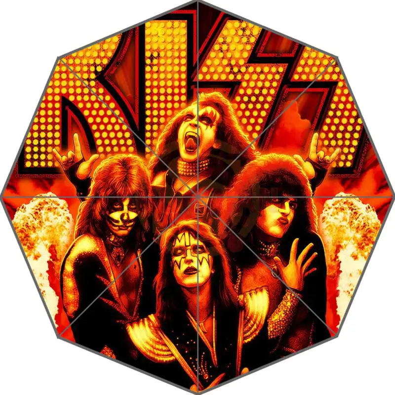 

Custom Novelty Item Kiss Band 43.5 inch 3 Foldable Umbrellas Good Gift For Birthday Friend